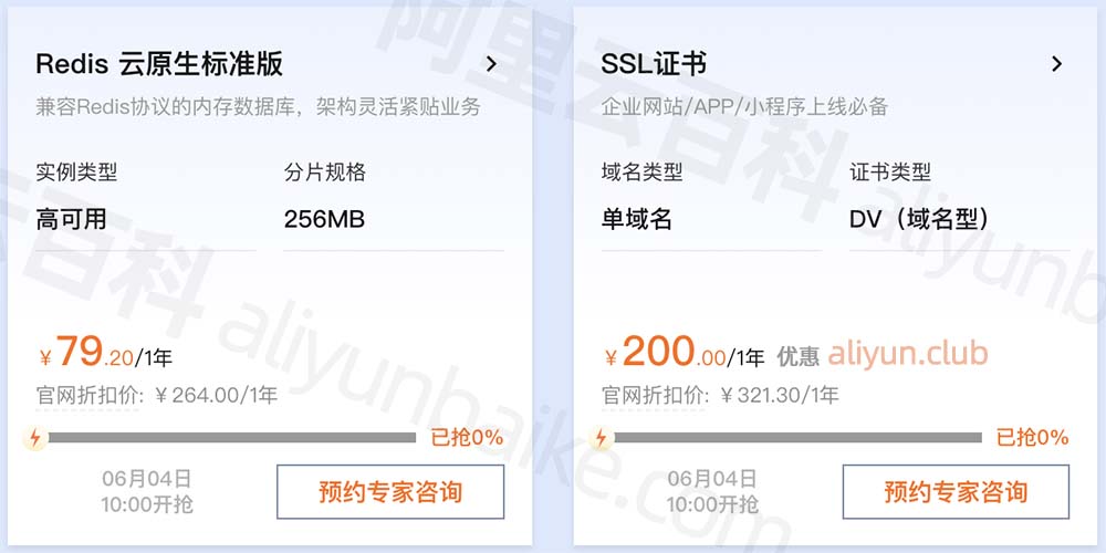 阿里云SSL证书DV域名型优惠价格200元一年
